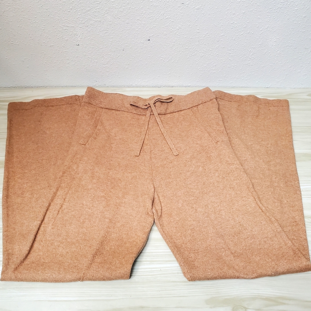 GAP Tan Soft Sweater Sweat Pants Joggers Relaxed Wide Leg Size XS